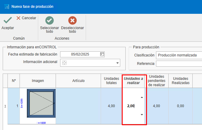Fase producción