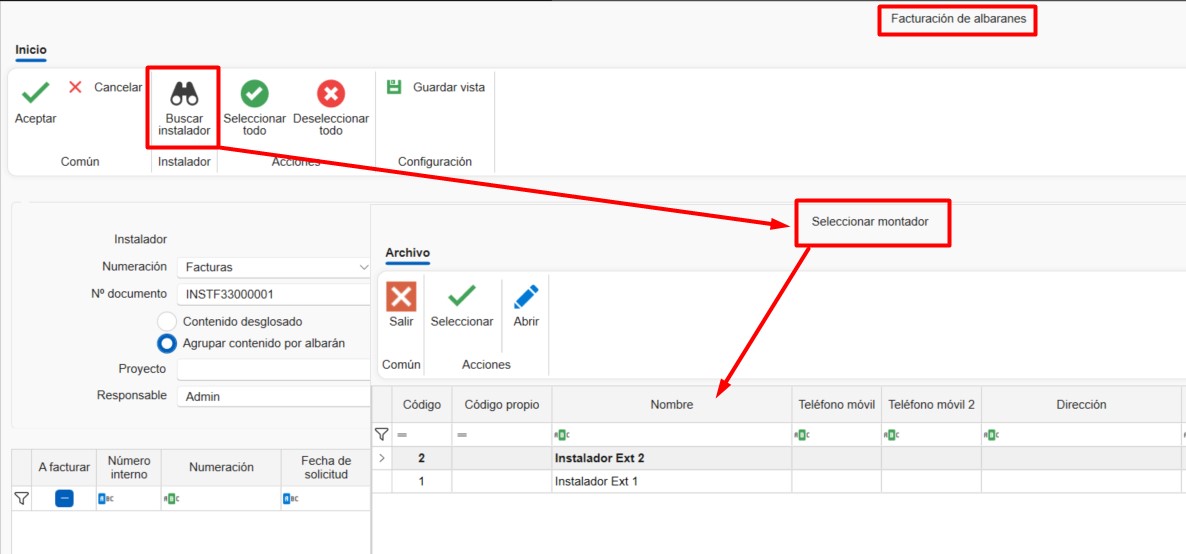 Albarán de instalación