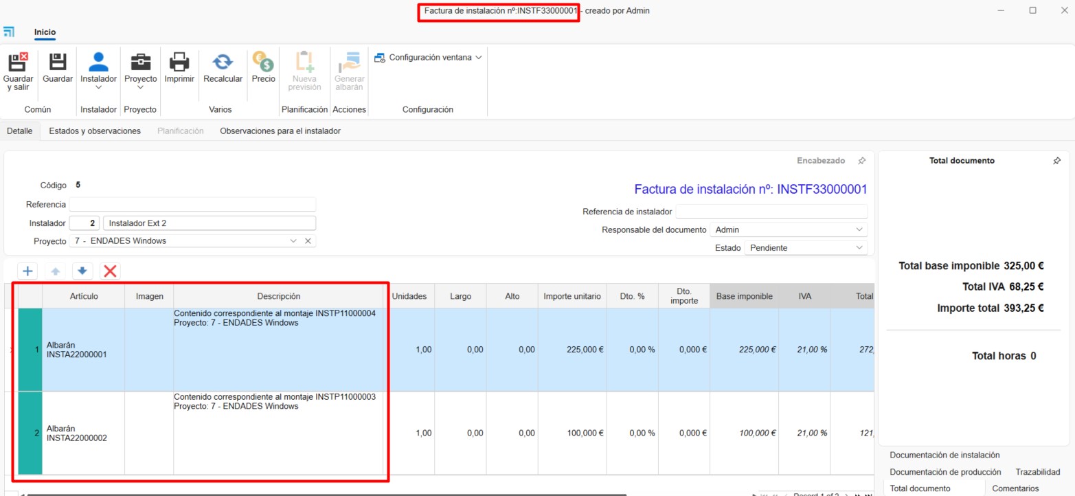 Albarán de instalación