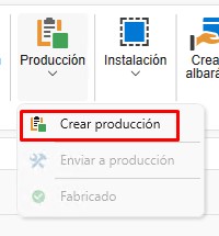 Crear producción