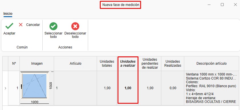 Nueva Fase medición