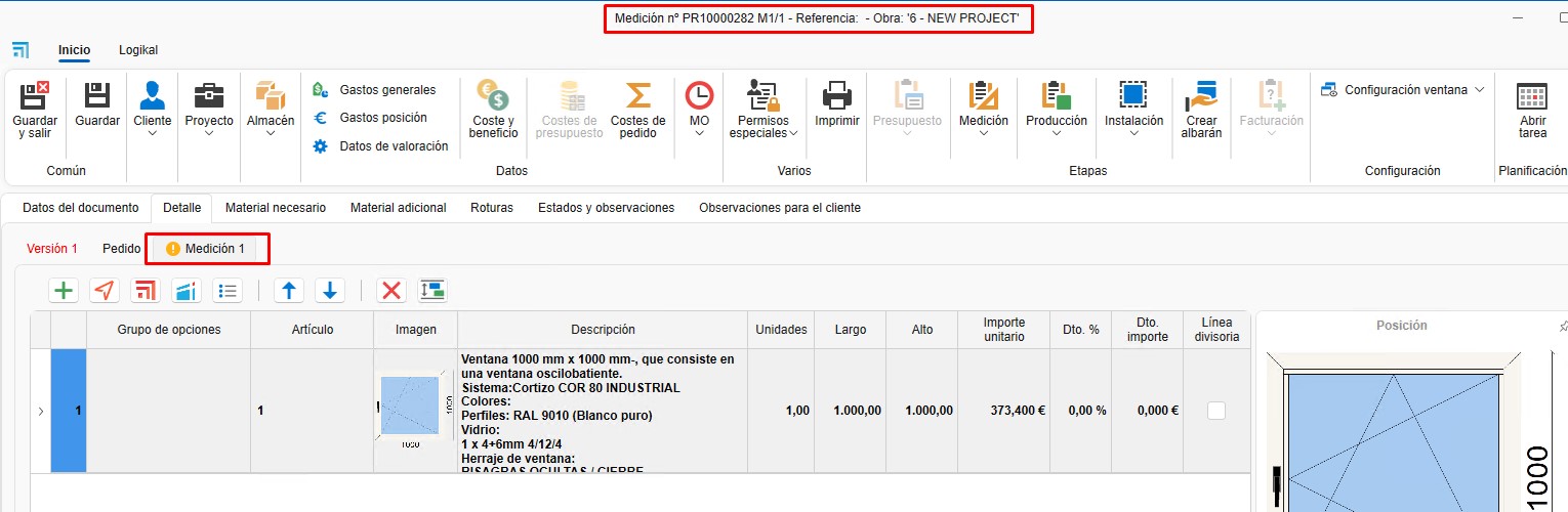 Nueva Fase medición