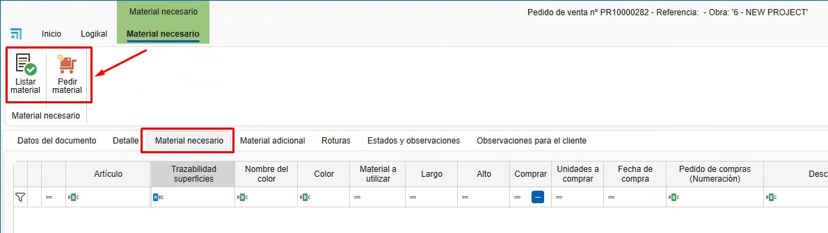Material necesario