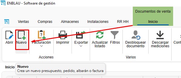 Ventas Nuevo