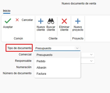 Ventas tipo de documento