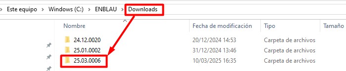 Versiones descargadas