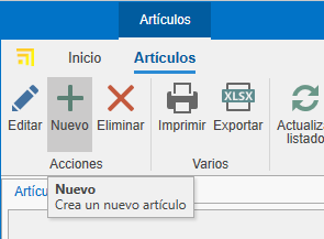 Nuevo Artículo