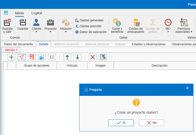 Vincular proyecto