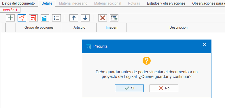 Vincular proyecto