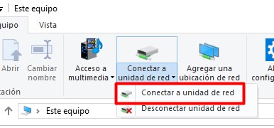 Conectar unidad red